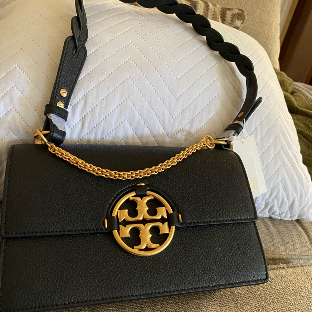 Tory Burch Miller Black Leather Handbag